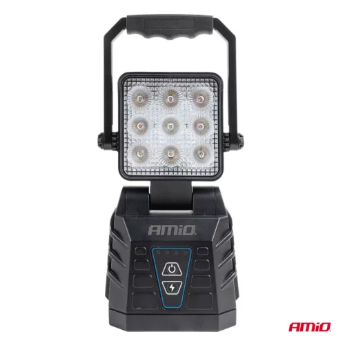 AMiO LED-es munka- és figyelmeztető lámpa 15W (BATT) (04865)