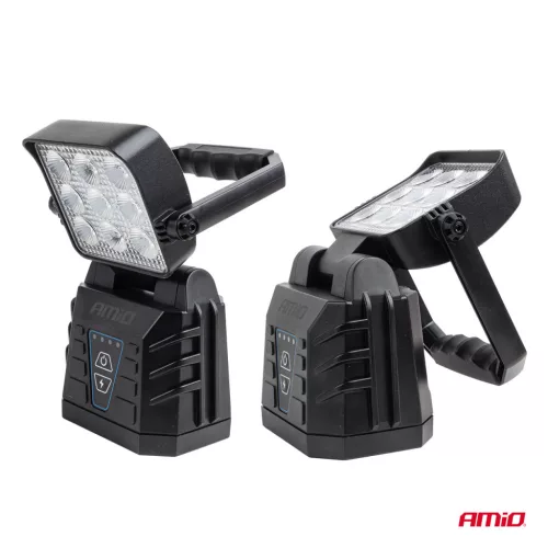 AMiO LED-es munka- és figyelmeztető lámpa 15W (BATT) (04865)