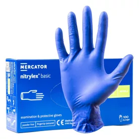   MERCATOR nitril védőkesztyű Nitrylex Basic méret S 100 db (MER02956)