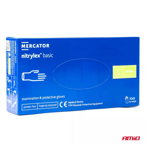 MERCATOR nitril védőkesztyű Nitrylex Basic méret S 100 db (MER02956)