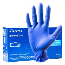   MERCATOR nitril védőkesztyű Nitrylex Basic méret M 100 db (MER02957)