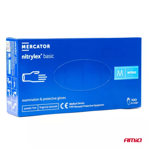MERCATOR nitril védőkesztyű Nitrylex Basic méret M 100 db (MER02957)