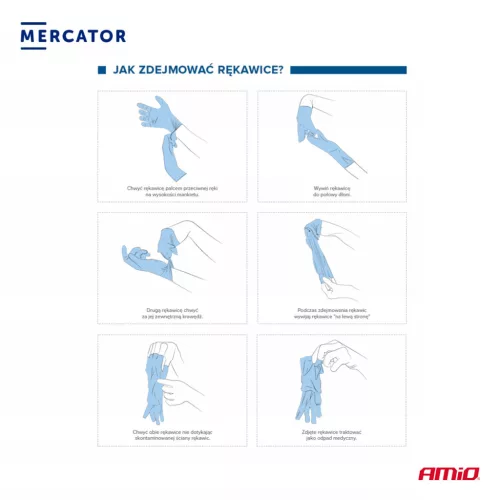 MERCATOR nitril védőkesztyű Nitrylex Basic méret M 100 db (MER13329)