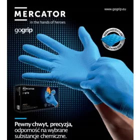   MERCATOR nitril kesztyű GoGrip kék méret L, 50 db (MER20316)