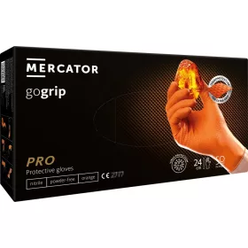   MERCATOR nitril kesztyű GoGrip narancssárga méret L, 50 db (MER20336)