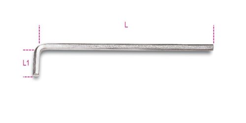 Beta 96LC 8 mm Hajlított hosszú imbuszkulcs, krómozott (000960329)