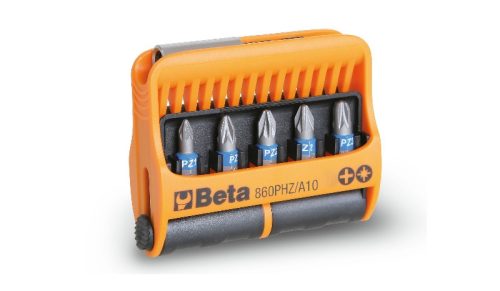 Beta 860PHZ/A10 10 csavarhúzóbetét és mágneses betéttartó, műanyag dobozban (008600910)