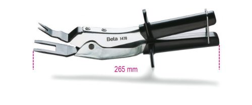 Beta 1478 Áttételes kárpitpatent kiszedő fogó, krómozott, PVC-bevonatú szárral (014780001)
