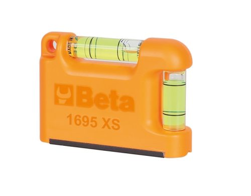 Beta 1695XS Zseb vízmérték V-formájú mérőfelülettel, mágneses, profilírozott alumínium 2 törésbiztos libella Pontosság: 1 mm/m (016950250)