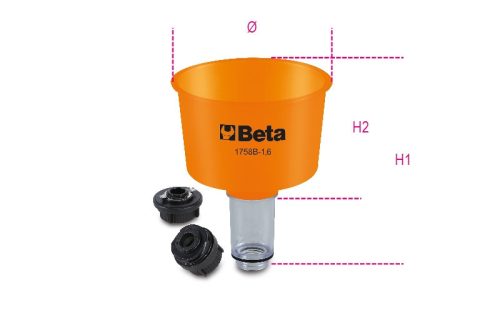 Beta 1758B-1,6 Visszafolyásgátló tölcsér, 1600 ml, gyorscsatlakozóval (017580033)