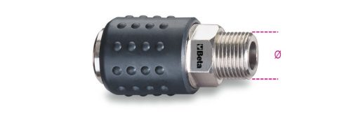 Beta 1917M 3/8 Univerzális golyórögzítésű gyorscsatlakozó hüvely ütésálló gumival (019170003)