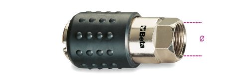 Beta 1917F ¼ Univerzális golyórögzítésű gyorscsatlakozó hüvely ütésálló gumival (019170005)