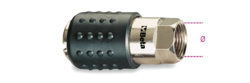 Beta 1917F 3/8 Univerzális golyórögzítésű gyorscsatlakozó hüvely ütésálló gumival (019170010)