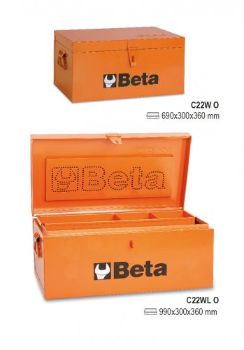 Beta C22W Szerszámláda acélból, belül fabetét a szerszámok védelmére (022000299)