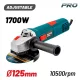 BORMANN Pro Sarokcsiszoló 1700W, 125mm, szabályozható fordulat 0-10500rpm (BAG1700)