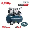 BORMANN Pro Olajmentes szénkefementes légkompresszor 25 literes tartály, 8 bar, 65 dB, csendes (BAT5080)
