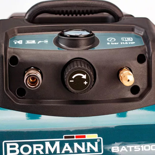BORMANN Pro Olajmentes légkompresszor 1,5 LE, 6 literes tartály, 180 l/perc, 8 bar (BAT5100)