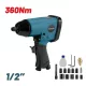 BORMANN Pneumatikus ütvecsavarozó készlet 1/2”, 360 Nm, 10 db dugókulccsal (BAT6100)