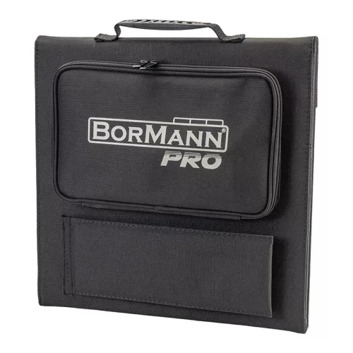 BORMANN Pro Napelem összecsukható kivitelben hordozható energiaállomáshoz, 60 W, 18 V / 3,3 A, USB-A és USB-C  (BBC5011)