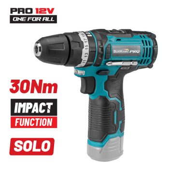   BORMANN Pro akkumulátoros ütvefúró 12V, Li-Ion, 25Nm (akku és töltő nélkül) (BBP2200)