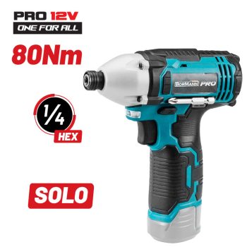   BORMANN Pro akkumulátoros ütvecsavarozó 12V, Li-ion, 80 Nm (akku és töltő nélkül) (BBP2300)