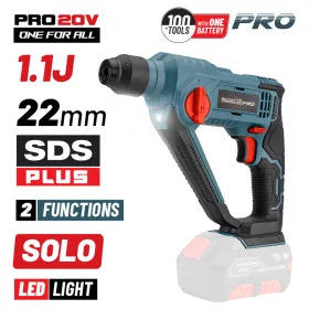   BORMANN Pro akkumulátoros ütvefúrógép SDS-plus 20V, Li-Ion (akku és töltő nélkül) (BBP3200)
