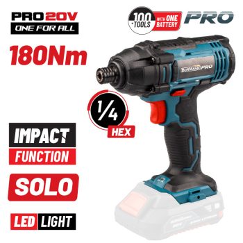   BORMANN Pro akkumulátoros ütvecsavarozó 20V, Li-Ion, 180Nm (akku és töltő nélkül) (BBP3300)