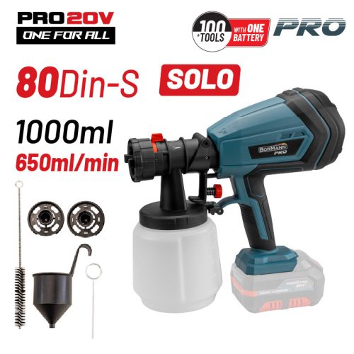 BORMANN Pro AKKUMULÁTOROS HVLP FESTÉKSZÓRÓ PISZTOLY 20V, CSAK GÉP (BBP3620)