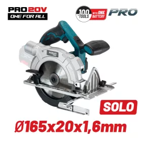   BORMANN Pro akkumulátoros körfűrész Φ165x20 20V, Li-Ion, LÉZER (akku és töltő nélkül) (BBP3830)
