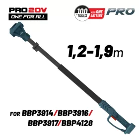   BORMANN Pro BBP4205 TELESZKÓPOS HOSSZABBÍTÓ RÚD 1,2-1,9 m akkus BORMANN gépekhez, BBP3914C,BBP3916C,BBP3917C,BBP4128C-hez (BBP4205)