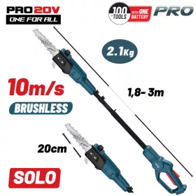   BORMANN Pro BBP4220 AKKUMULÁTOROS TELESZKÓPOS ÁgVÁGÓ FŰRÉSZ 20 V, 20 CM-ES PENGÉVEL, AUTOMATIKUS KENÉSSEL, TOKBAN, EGYSZERŰEN (BBP4220)