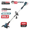 BORMANN Pro FŰKASZA AKKUMULÁTOROS,  40V (2x20V), Li-Ion, ÁTMÉRŐ 30cm, CSAK GÉP (BBP4550)
