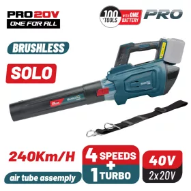   BORMANN Pro Akkus lombfúvó 40 V, szénkefementes, 240 km/h, turbó fokozattal, géptest (BBP4650)