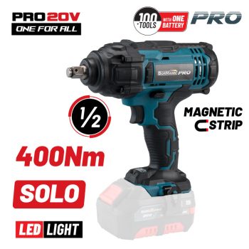   BORMANN Pro akkumulátoros ütvecsavarozó 1/2" 20V, Li-Ion, 100-400Nm (akku és töltő nélkül) (BBP5100)