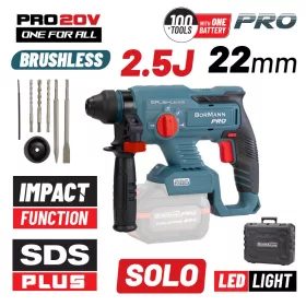   BORMANN Pro AKKUMULÁTOR NÉLKÜLI BONTÓKALAPÁCS 20V , SDS-PLUS, 12J . BMC  (BBP5300)