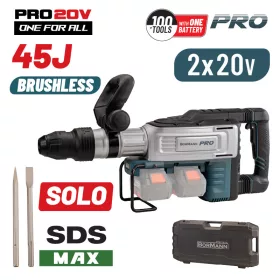   BORMANN Pro AKKUMULÁTOROS BONTÓKALAPÁCS 40V, SDS-MAX, 45J . AKKU NÉLKÜL (BBP5320)