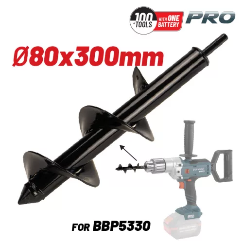 BORMANN Pro Földffúró szár átmérő:  80 mm, hossza 300 mm (BBP5331)