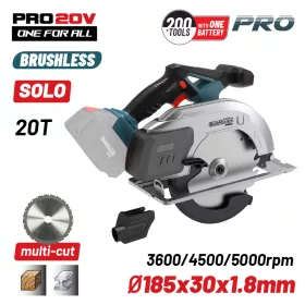   BORMANN Pro BBP5355 AKKUmulátoros KÖRFŰRÉSZ (FA/FÉM) 185 mm x 20 20V, Li-ion, (csak gép) (BBP5355)