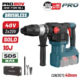   BORMANN Pro Akkus SDS Max fúrókalapács 40 V, 10 J, 6 sebességfokozattal (BBP5370)