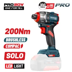   BORMANN PRO Akkus ütvecsavarozó, kompakt, szénkefe nélküli 20V, Li-Ion, 200Nm, Akku és töltő nélkül (BBP5410)