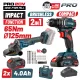 BORMANN PRO Akkus sarokcsiszoló 125mm és ütvefúró csavarozó készlet, 2x4aH 20V,  kofferben (BBP5433X44T2CA)