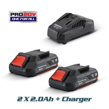   BORMANN Pro AKKUMULÁTOR KÉSZLET 2 x 2,0 Ah BBP2002+GYORSTÖLTŐ BBP2001 (BBP9106)