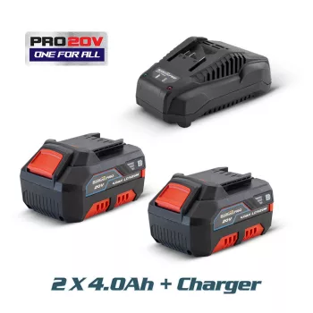   BORMANN Pro AKKUMULÁTOR KÉSZLET 2 x 4,0 Ah BBP2004+GYORSTÖLTŐ BBP2001 (BBP9108)