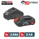 BORMANN Pro Akku program alapkészlet 20V, akkumulátor 2.0Ah és töltő 2.4A (BBP9920)