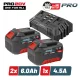 BORMANN Pro BBP9966 Akkumulátor készlet 20V, Akkumulátorok 2 db 6.0Ah akku + KETTŐS GYORSTÖLTŐ, Li-ion, 4.5A (BBP9966)