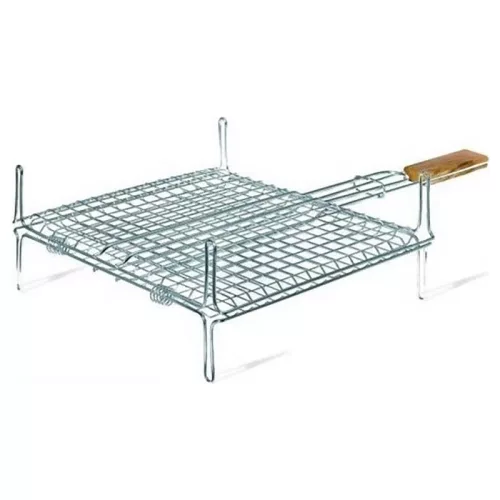 BORMANN BBQ Négyszög alakú INOX sütő rács lábakkal, 35x25cm (BBQ1004)