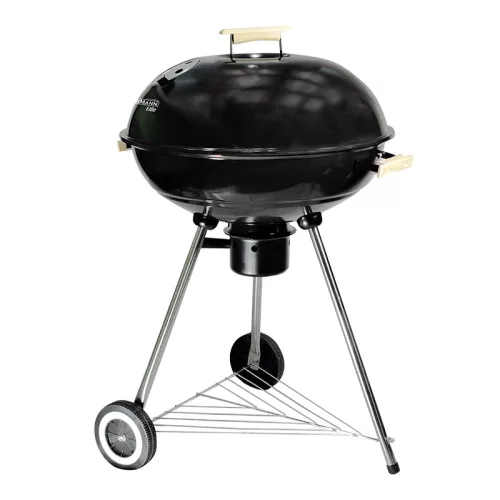 BORMANN ELITE FASZÉN GRILL, ÁTMÉRŐ 57 cm, hamugyűjtővel, kerekekkel és polccal (BBQ1160)