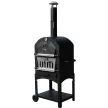 BORMANN ELITE HAGYOMÁNYOS FASZENES SÜTŐ PIZZA KŐVEL 34,5x50cm KEREKES,  TÜZELŐ TÁROLÓVAL (BBQ1960)