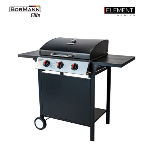 BORMANN 3 égős KERTZ BBQ GÁZGRILL, öntöttvas grillrács (BBQ3000)