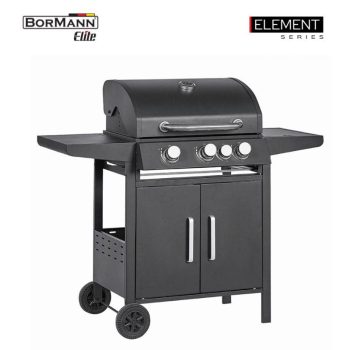   BORMANN 3 égős KERTI BBQ GÁZGRILL, öntöttvas grillrács (BBQ3100)